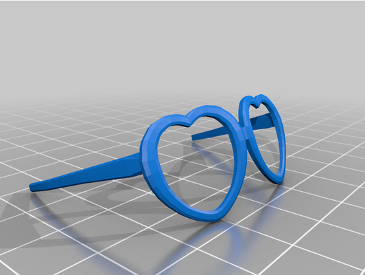 party glasses heart type by kabak 3d print model - Mito3D