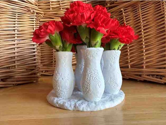 cluster vasen base by davemakesstuff container einfach drucken blume marmor muttertag mütter valentinstag vase 3d print model - Mito3D