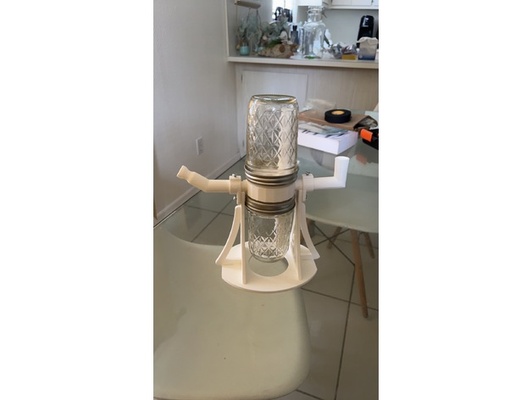 small mason jar gravity pipe - remix printing by overgrown3d bong water 3d print model - Mito3D
