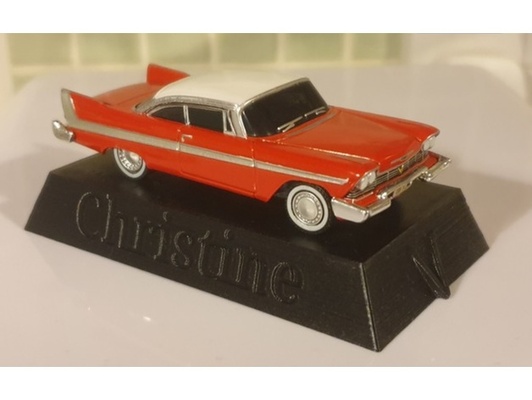 christine afficher supporter by alianateur 1958 voiture fureur horreur plymouth sport stephen roi 3d print model - Mito3D