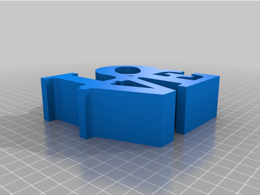 my customized variable word sculpture by juanispaz 3d print model - Mito3D