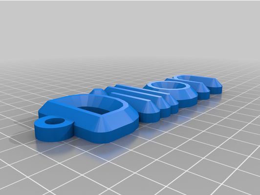 dillon keychain by amatteson customized 3d print model - Mito3D