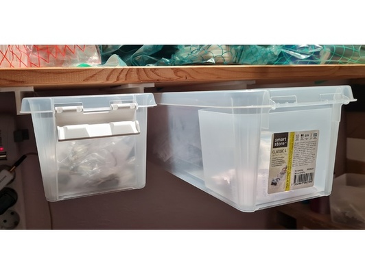 shelf box mount by langhjornart ikea samla smart store storage container suspension 3d print model - Mito3D