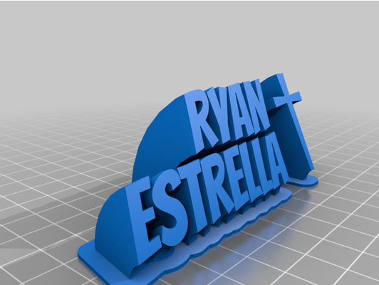 ryan chavez placa identificação by dacisneros personalizado 3d print model - Mito3D