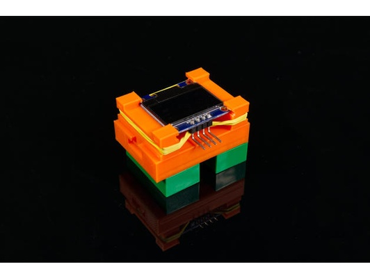 oled display holder brick compatible by browndoggadgets lego openscad 3d print model - Mito3D