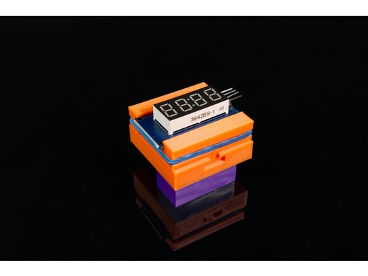 7 segment display holder brick compatible by browndoggadgets lego openscad 3d print model - Mito3D