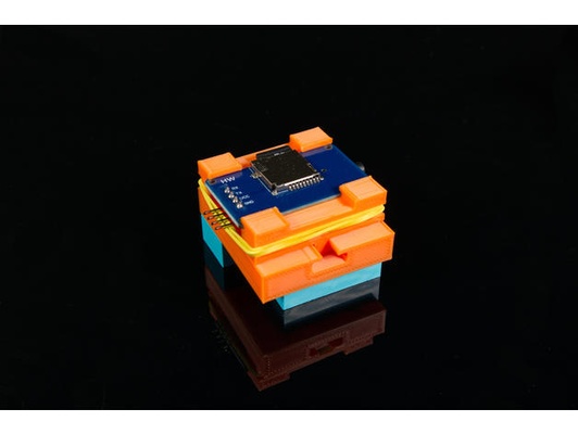 mp3 player holder brick compatible by browndoggadgets lego openscad 3d print model - Mito3D