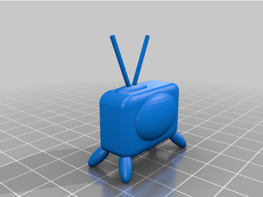 pequeno televisão by pizza vibração 3d print model - Mito3D