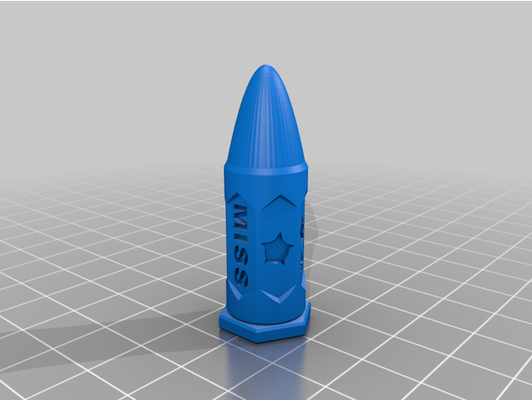 fallout 2d20 - combat dice bullets by sablebadger 3d print model - Mito3D