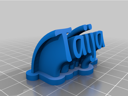 taija placa identificação by jacoob16 personalizado 3d print model - Mito3D