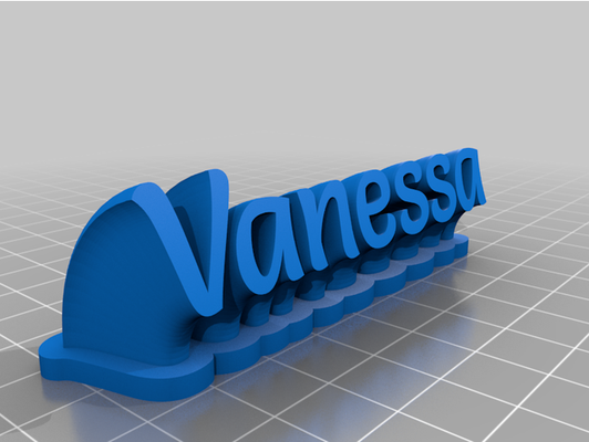 vanessa placa identificação by jacoob16 personalizado 3d print model - Mito3D