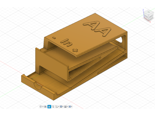 aa batterie veranstalter by heavenguy halter unterstützung container 3d print model - Mito3D