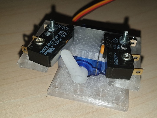 servo holder hall sensor or 2 endswitches by gorillale 3d print model - Mito3D