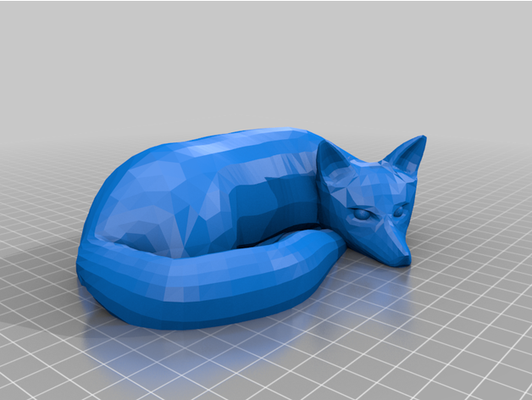 sleeping fox by sagittarius0 animal medium poly miniature nature wildlife 3d print model - Mito3D