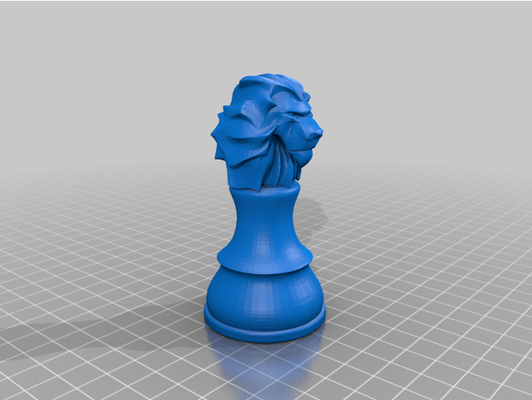 chess lion by fhoudebert piece 3d print model - Mito3D