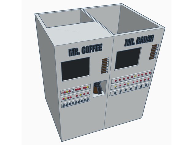 spaceballs scrivania organizzatore by radius mcfly palle caffè titolare supporto mr penna radar spazio 3D print model - Mito3D