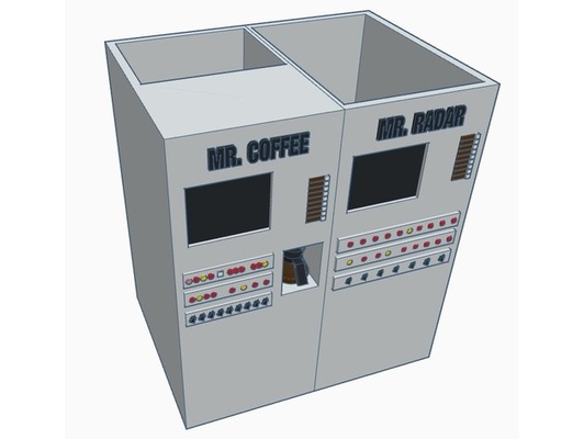 spaceballs - desk organizer by radius-mcfly balls coffee holder mr pen radar space 3d print model - Mito3D