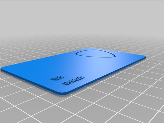my customized business card plectrum by misfit mc 3d print model - Mito3D