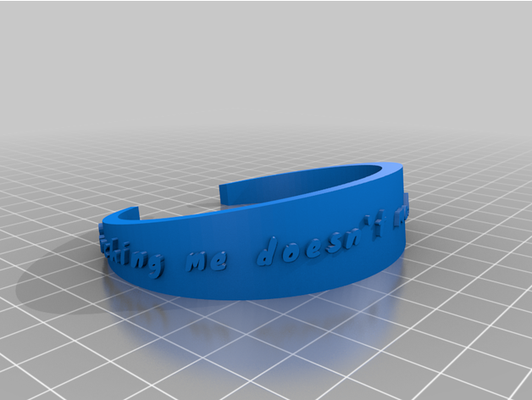 my customized bracelet by kanzeila 3d print model - Mito3D