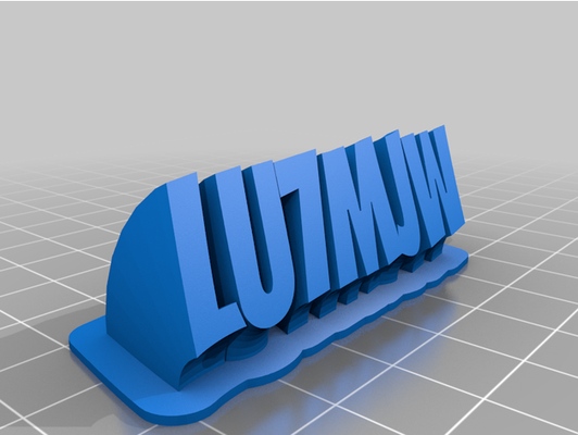 my customized sweeping 2-line plate text by weberalejandro 3d print model - Mito3D