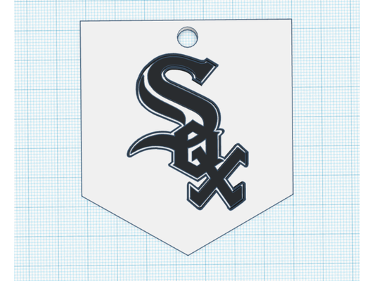 chicago white sox dog tag by jstank23 baseball 3d print model - Mito3D