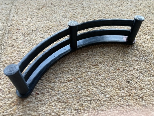 playmobil compatible curved fence by evenmoregarlic 3d print model - Mito3D