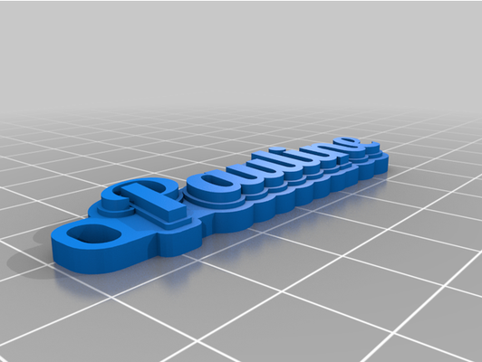 pauline schlüsselbund by abonnieren angepasst 3d print model - Mito3D