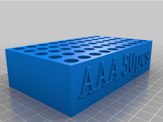 simple aaa 50 battery holder by 5nuffy 3d print model - Mito3D