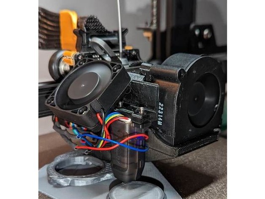 silent fans upgrade creality ender 3 s1 pro duct system by shishtaouk auto bed leveling cooling fan 3d print model - Mito3D