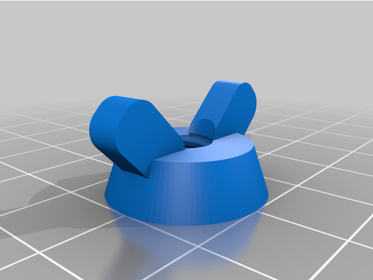 1 4-20 wing nut by schimko customized 3d print model - Mito3D