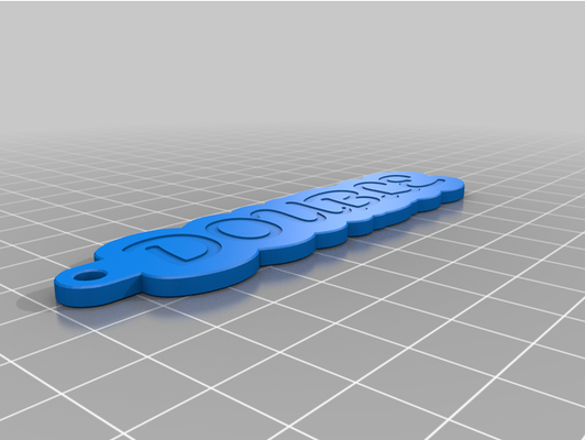my customized double sided key chain multi material printing by f15b 3d print model - Mito3D