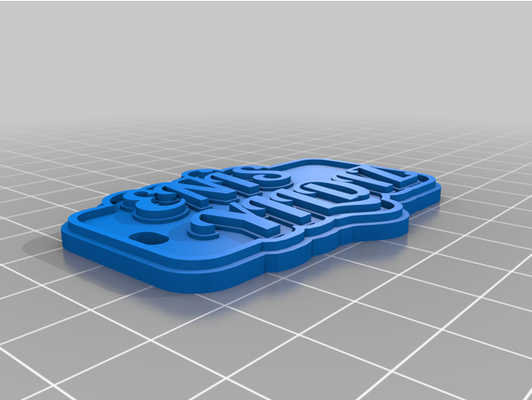 my özelleştirilmiş satırlı etiket or anahtarlık by 3d print model - Mito3D