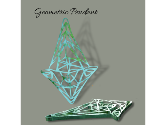 geometric avant-garde pendant by andreamorell 3d print model - Mito3D