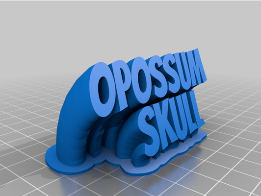 opossum by naturenash personalizzato 3d print model - Mito3D