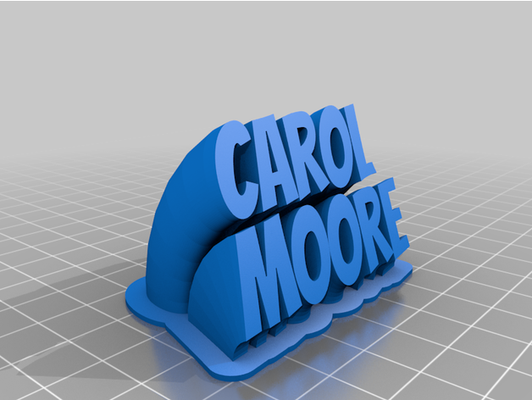 carol by kruze808 personalizado 3d print model - Mito3D