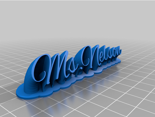 my customized sweeping 2-line plate text by idolcrasher 3d print model - Mito3D