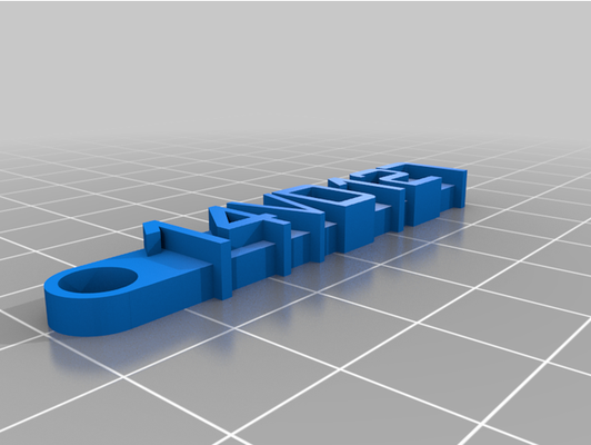 my customized message keychain by gudei 3d print model - Mito3D