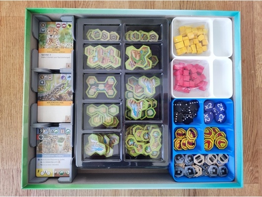 ark nova insert organizer set by andercrust boardgame trays 3d print model - Mito3D