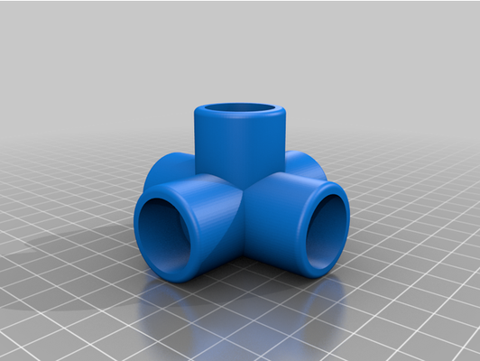 my customized 5 pipe connector - customizer by beegee0806 3d print model - Mito3D