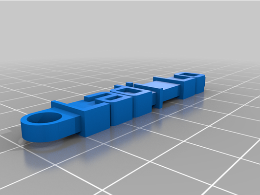my customized message keychain by stevechodges 3d print model - Mito3D