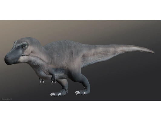 tyrannosaurus rex figurine by dragonartist15 animals dinosaur statue theropod trex zbrush 3d print model - Mito3D