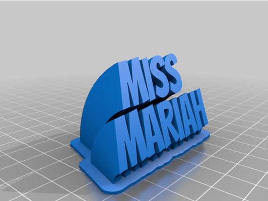 perder mariah by grasientosamsquanch personalizado 3d print model - Mito3D