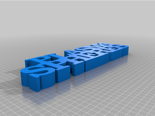 my customized variable word sculpture by chaimzidell 3d print model - Mito3D
