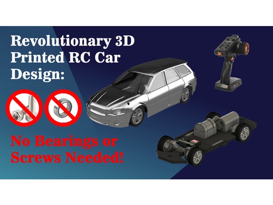 revolutionary 3d printed rc car design - no bearings or screws needed free stl featuring subaru outback by madewisely vehicles remote control 3d print model - Mito3D