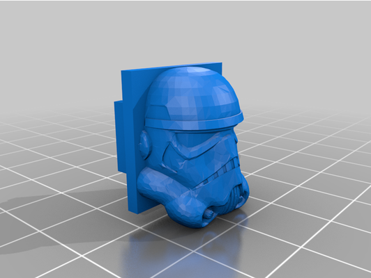 stormtrooper cap ender 3 by frozenfargo endcap ender3 rail star wars storm trooper 3d print model - Mito3D