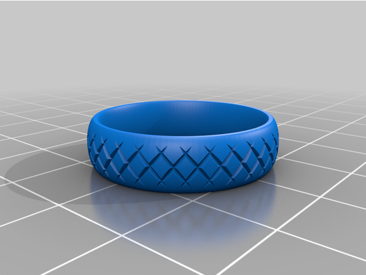 my customized knurled comfortable wedding band 125 by sadameister 3d print model - Mito3D