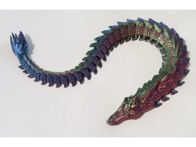 sea serpent 2 - fix by alonalon articulated model dragon 3D print model - Mito3D