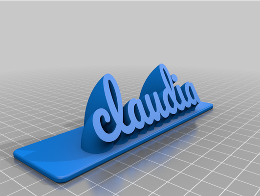 claudia by vibrazione personalizzato 3d print model - Mito3D