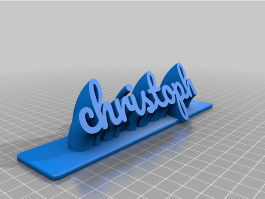 christoph by vibrazione personalizzato 3d print model - Mito3D