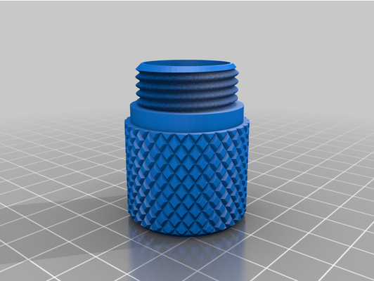 my angepasst gerändelt screw top container by blarpouille 3d print model - Mito3D